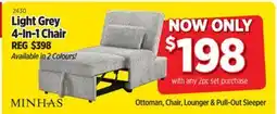 Surplus Furniture Light Grey 4-In-1 Chair offer
