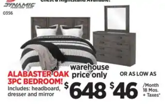 Surplus Furniture Alabaster Oak 3-Piece Queen Bedroom Set offer