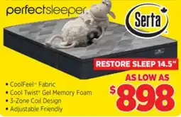 Surplus Furniture Serta Perfect Sleeper Restore Sleep Firm 14.5 Mattress offer