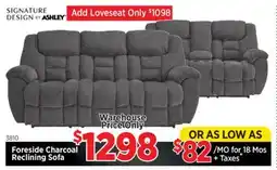 Surplus Furniture Foreside Charcoal Reclining Sofa offer