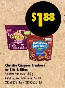 Wholesale Club CHRISTIE CRISPERS CRACKERS OR BITS & BITES offer