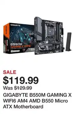 Newegg GIGABYTE B550M GAMING X WIFI6 AM4 AMD B550 Micro ATX Motherboard offer