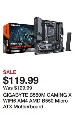 Newegg GIGABYTE B550M GAMING X WIFI6 AM4 AMD B550 Micro ATX Motherboard offer