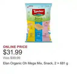 Costco Elan Organic Oh Mega Mix, Snack, 2 × offer