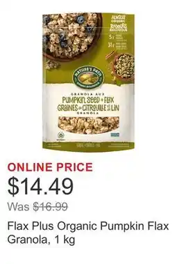 Costco Flax Plus Organic Pumpkin Flax Granola offer