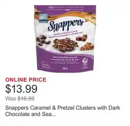 Costco Snappers Caramel & Pretzel Clusters with Dark Chocolate and Sea Salt offer