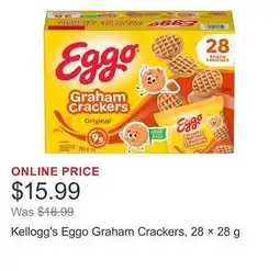 Costco Kellogg's Eggo Graham Crackers, 28 × offer