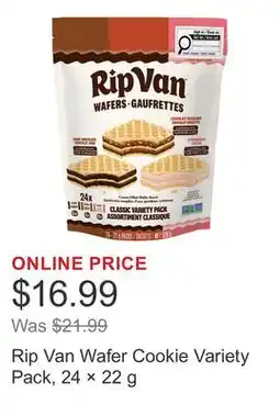 Costco Rip Van Wafer Cookie Variety Pack, 24 × offer