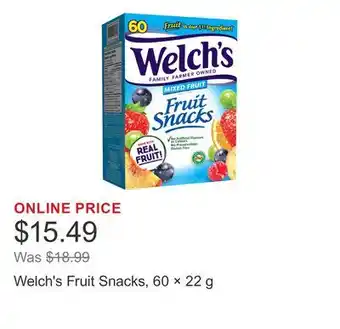 Costco Welch's Fruit Snacks, 60 × offer