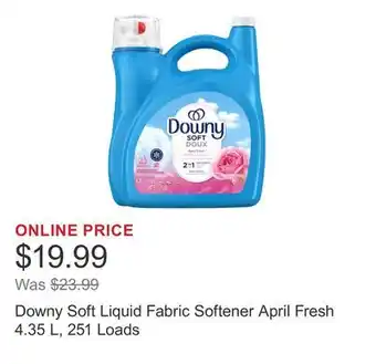 Costco Downy Soft Liquid Fabric Softener April Fresh 4.35 L, 251 Loads offer