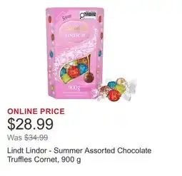 Costco Lindt Lindor - Summer Assorted Chocolate Truffles Cornet offer