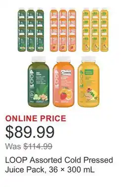Costco LOOP Assorted Cold Pressed Juice Pack, 36 × offer