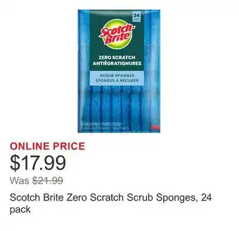 Costco Scotch Brite Zero Scratch Scrub Sponges offer