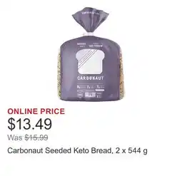 Costco Carbonaut Seeded Keto Bread offer