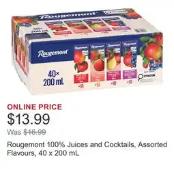 Costco Rougemont 100% Juices and Cocktails, Assorted Flavours offer