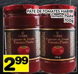 Supermarché PA PÂTE DE TOMATES HABIBI | Tomato Paste offer