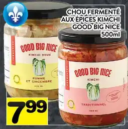 Supermarché PA CHOU FERMENTÉ AUX ÉPICES KIMCHI | GOOD BIG NICE offer