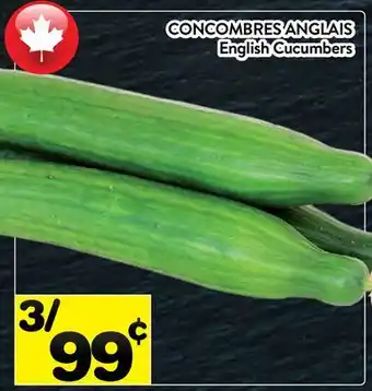 Supermarché PA CONCOMBRES ANGLAIS | English Cucumbers offer