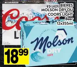 Supermarché PA BIÈRES MOLSON DRY OU COORS LIGHT | Beer offer