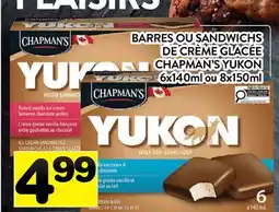Supermarché PA BARRES OU SANDWICHS DE CRÈME GLACÉE CHAPMAN'S YUKON offer