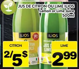 Supermarché PA JUS DE CITRON OU LIME ILIOS | Lemon or Lime Juice offer