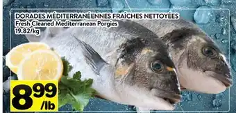 Supermarché PA DORADES MÉDITERRANÉENNES FRAÎCHES NETTOYÉES | FRESH CLEANED MEDITERRANEAN PORGIES offer