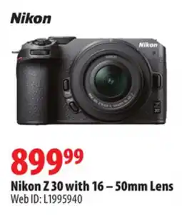 London Drugs Nikon Z 30 with 16 – 50mm Lens offer