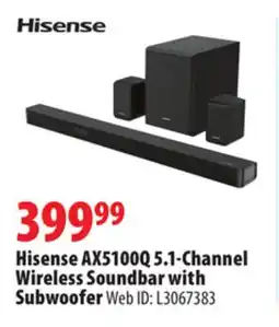 London Drugs Hisense AX5100Q 5.1-Channel Wireless Soundbar with Subwoofer offer