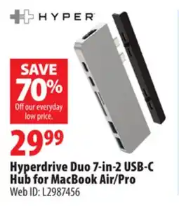 London Drugs Hyperdrive Duo 7 - in - 2 USB - C Hub for MacBook Air/Pro offer