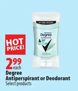 London Drugs Degree Antiperspirant or Deodorant offer