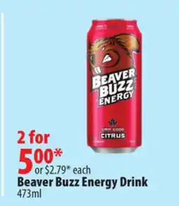 London Drugs Beaver Buzz Energy Drink offer