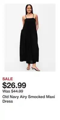 Old Navy Old Navy Airy Smocked Maxi Dress offer