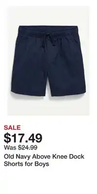 Old Navy Old Navy Above Knee Dock Shorts for Boys offer