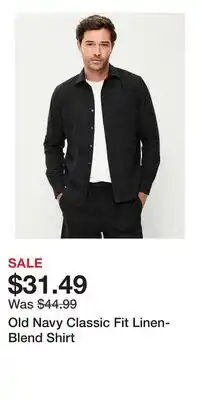 Old Navy Old Navy Classic Fit Linen-Blend Shirt offer