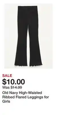 Old Navy Old Navy High-Waisted Ribbed Flared Leggings for Girls offer