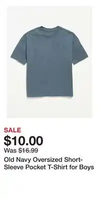 Old Navy Old Navy Oversized Short-Sleeve Pocket T-Shirt for Boys offer
