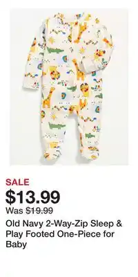 Old Navy Old Navy 2-Way-Zip Sleep & Play Footed One-Piece for Baby offer