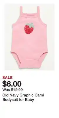 Old Navy Old Navy Graphic Cami Bodysuit for Baby offer