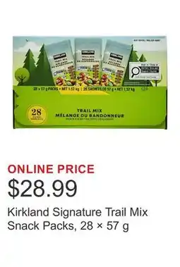 Costco Kirkland Signature Trail Mix Snack Packs, 28 × offer
