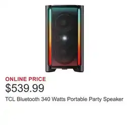 Costco TCL Bluetooth 340 Watts Portable Party Speaker offer