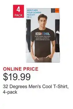 Costco 32 Degrees Men's Cool T-Shirt, 4-pack offer