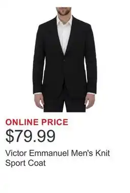 Costco Victor Emmanuel Men's Knit Sport Coat offer