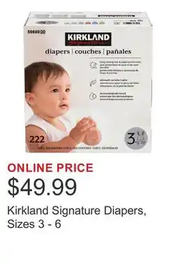 Costco Kirkland Signature Diapers, Sizes 3 - 6 offer