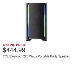 Costco TCL Bluetooth 220 Watts Portable Party Speaker offer