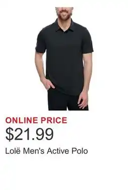 Costco Lolë Men's Active Polo offer