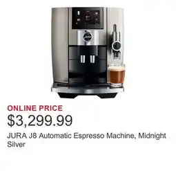 Costco JURA J8 Automatic Espresso Machine, Midnight Silver offer