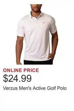 Costco Verzus Men's Active Golf Polo offer