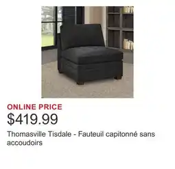 Costco Thomasville Tisdale - Fauteuil capitonné sans accoudoirs offer