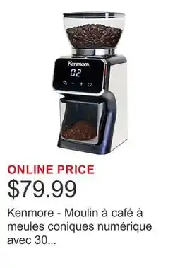 Costco Kenmore - Moulin à café à meules coniques numérique avec 30 réglages de mouture offer