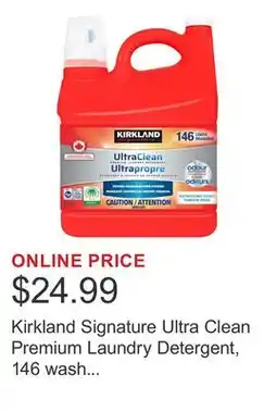 Costco Kirkland Signature Ultra Clean Premium Laundry Detergent, 146 wash loads offer